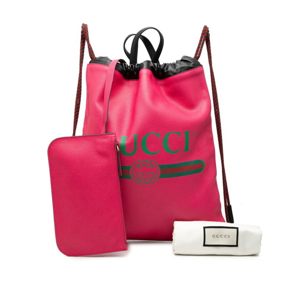 GUCCI Authentic Black Leather Backpack - Picture 7 of 7